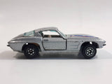 Yatming 1963 Corvette Stingray Silver No. 1078 Die Cast Toy Muscle Car Vehicle with Opening Doors