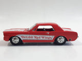VHTF 1999 ERTL RC2 1964 Ford Mustang NHL Detroit Red Wings Ice Hockey Team Red and White Die Cast Toy Car Vehicle with Opening Hood and Rubber Tires