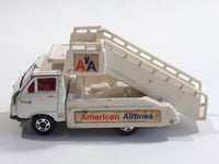 Vintage 1974 Tomica Tomy Pocket Cars No. 38 50 Toyota Hiace American Airlines Airport Airplane Stairs Truck White 1/68 Scale Die Cast Toy Car Vehicle Made in Japan