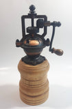 Vintage Style Wood and Copper Finish Metal Coffee Pepper Grinder Mill