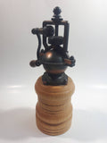 Vintage Style Wood and Copper Finish Metal Coffee Pepper Grinder Mill