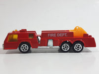 Unknown Brand Fire Dept Ladder Truck Red Die Cast Toy Car Vehicle Missing Ladder