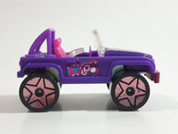 2007 Mattel Polly Pocket Jeep Purple Plastic Body Die Cast Toy Car Vehicle J1679