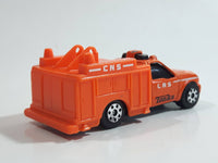 2009 Maisto Tonka Hasbro Fire Truck CNS Cable Boom Bucket Truck Orange Die Cast Toy Car Vehicle