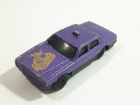 Unknown Brand Taxi Cab Style Sedan Purple Die Cast Toy Car Vehicle