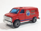 Welly No. 1112 Fire Dept. Emergency Service Van Red Die Cast Toy Car Vehicle