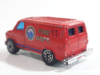Welly No. 1112 Fire Dept. Emergency Service Van Red Die Cast Toy Car Vehicle