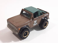 2018 Matchbox Wildfire Rescue Ford Bronco 4x4 1972 Brown Die Cast Toy Car Vehicle