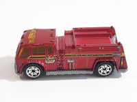 2006 Matchbox Fire 1 Water Pumper Fire Truck Red Die Cast Toy Emergency Rescue Firefighting Vehicle