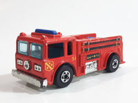 1982 Hot Wheels Fire Eater Red Fire Truck Die Cast Toy Car Vehicle - BW - Blue Lights