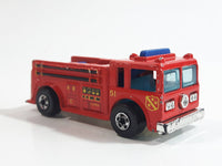 1982 Hot Wheels Fire Eater Red Fire Truck Die Cast Toy Car Vehicle - BW - Blue Lights