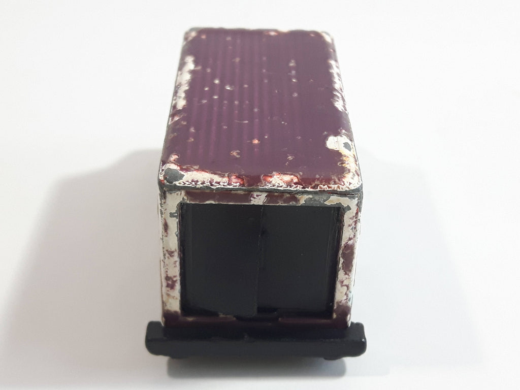 1990 Hot Wheels Color Racers II Letter Getter Maroon Mail Truck Die Ca ...