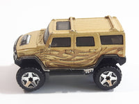 2007 Hot Wheels Hummer H2 Metalflake Gold Die Cast Toy Car Vehicle