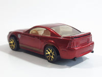 VHTF Rare 2004 Matchbox '99 Mustang Dark Red with Gold Stripes Die Cast Toy Car Vehicle