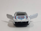 Vintage 1980s Porsche 928 Turbo White Die Cast Toy Race Car Vehicle w/ Opening Doors Made in Hong Kong