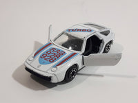 Vintage 1980s Porsche 928 Turbo White Die Cast Toy Race Car Vehicle w/ Opening Doors Made in Hong Kong