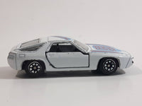 Vintage 1980s Porsche 928 Turbo White Die Cast Toy Race Car Vehicle w/ Opening Doors Made in Hong Kong