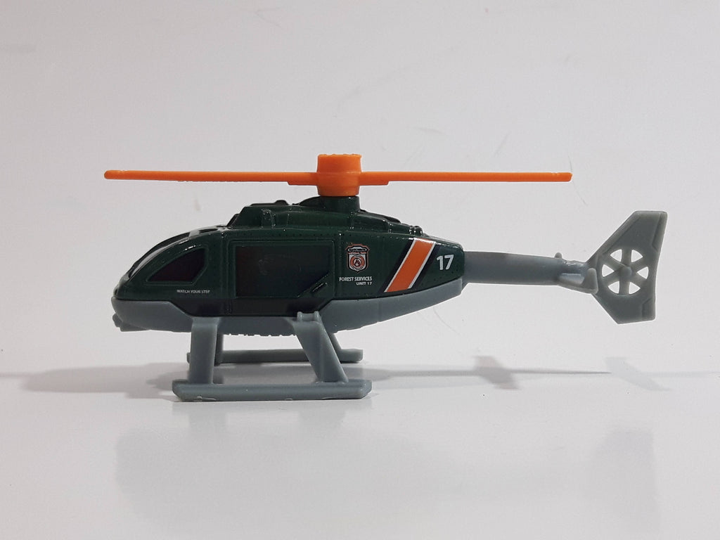 2018 Matchbox Wildfire Rescue Rescue Helicopter Dark Green Die Cast To ...