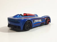 2015 Hot Wheels Ultimate Spider-Man vs The Sinister 6 Monoposto Blue Die Cast Toy Car Vehicle