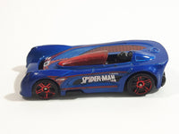 2015 Hot Wheels Ultimate Spider-Man vs The Sinister 6 Monoposto Blue Die Cast Toy Car Vehicle