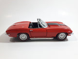 Classic Motor Works 1967 Corvette L71 Roadster Convertible Red 1/24 Scale Die Cast Toy Car Vehicle with Opening Doors and Hood