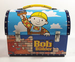 2001 Bob The Builder Tin Metal Curved Top Lunch Box