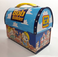 2001 Bob The Builder Tin Metal Curved Top Lunch Box