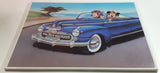 Disney Mickey Mouse Club Mickey and Minnie in Blue Classic Car Hardboard 15 3/4" x 19 3/4" Wall Hanging