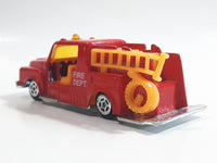 Unknown Brand Fire Dept Ladder Truck Red Die Cast Toy Car Vehicle