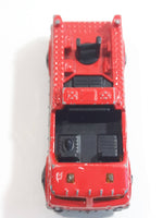2002 Matchbox Rescue Rookies Bucket Fire Truck Red Red Die Cast Toy Car Vehicle