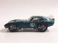 2007 Hot Wheels Shelby Cobra Daytona Coupe Metallic Dark Teal Die Cast Toy Car Vehicle