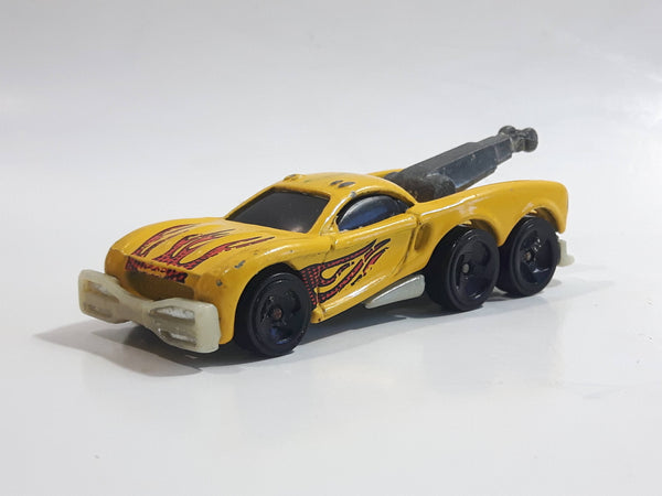 2002 Hot Wheels Tow Jam Yellow Die Cast Toy Car Vehicle