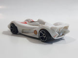2008 Hot Wheels Speed Racer Movie Mach 6 White Plastic Die Cast Toy Car Vehicle OH5