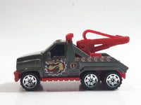 2003 Matchbox Wrecker Truck Gunmetal Gray Green with Red Die Cast Toy Car Vehicle