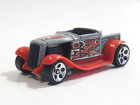 2004 Hot Wheels Tat Rods Hooligan Matte Grey Die Cast Toy Car Hot Rod Vehicle