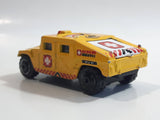 2003 Matchbox Special Edition Hummer Rescue Humvee Yellow 1:70 Scale Die Cast Toy Car Vehicle with Opening Rear Hatch