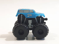 Unknown Brand Blue Monster Truck #24 Miniature Plastic Die Cast Toy Car Vehicle