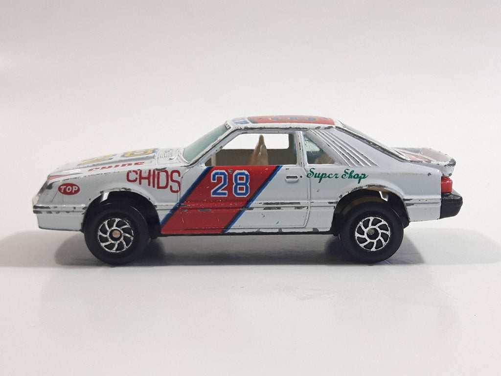 Yatming Ford Mustang Pace Car No. 1028 White Die Cast Toy Muscle Race ...