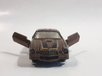 Vintage Yatming Chevy Camaro Z28 Brown No. 1077 Die Cast Toy Muscle Car Vehicle with Opening Doors Made in Hong Kong