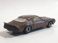 Vintage Yatming Chevy Camaro Z28 Brown No. 1077 Die Cast Toy Muscle Car Vehicle with Opening Doors Made in Hong Kong