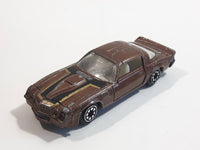 Vintage Yatming Chevy Camaro Z28 Brown No. 1077 Die Cast Toy Muscle Car Vehicle with Opening Doors Made in Hong Kong