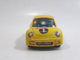 2002 Hot Wheels First Editions Volkswagen New Beetle Cup Yellow Die Cast Toy Car Vehicle