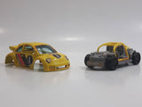 2002 Hot Wheels First Editions Volkswagen New Beetle Cup Yellow Die Cast Toy Car Vehicle