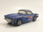 1996 Matchbox 1962 Chevrolet Corvette Metallic Blue Die Cast Toy Car Vehicle