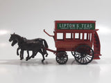 Lledo Days Gone DG-4 Lipton's Teas Horse Drawn Carriage Double Decker Bus Red Die Cast Toy Car Vehicle