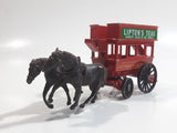 Lledo Days Gone DG-4 Lipton's Teas Horse Drawn Carriage Double Decker Bus Red Die Cast Toy Car Vehicle