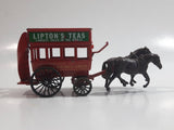 Lledo Days Gone DG-4 Lipton's Teas Horse Drawn Carriage Double Decker Bus Red Die Cast Toy Car Vehicle