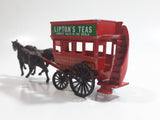 Lledo Days Gone DG-4 Lipton's Teas Horse Drawn Carriage Double Decker Bus Red Die Cast Toy Car Vehicle