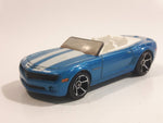 2008 Hot Wheels Camaro Convertible Concept Metalflake Blue Die Cast Toy Car Vehicle