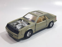 Sunnyside Superior Racers SS 910 Ford Mustang Cobra Olive Green Pullback Friction Motorized 1/38 Scale Die Cast Toy Car Vehicle Missing Hood and a Door